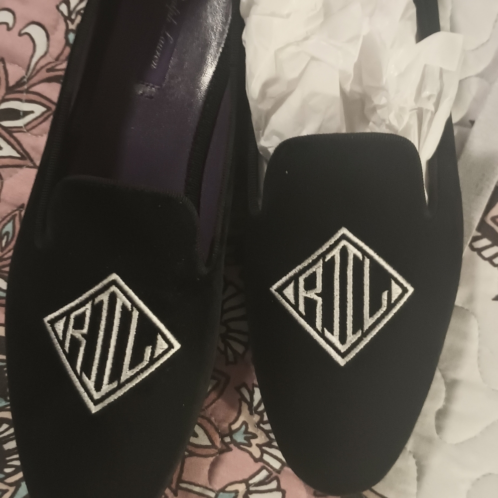 Ralph Lauren purple label Alonzo deco suede shoes